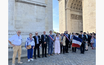 Cérémonie du ravivage de la flamme à l'arc de triomphe le samedi 20 juin